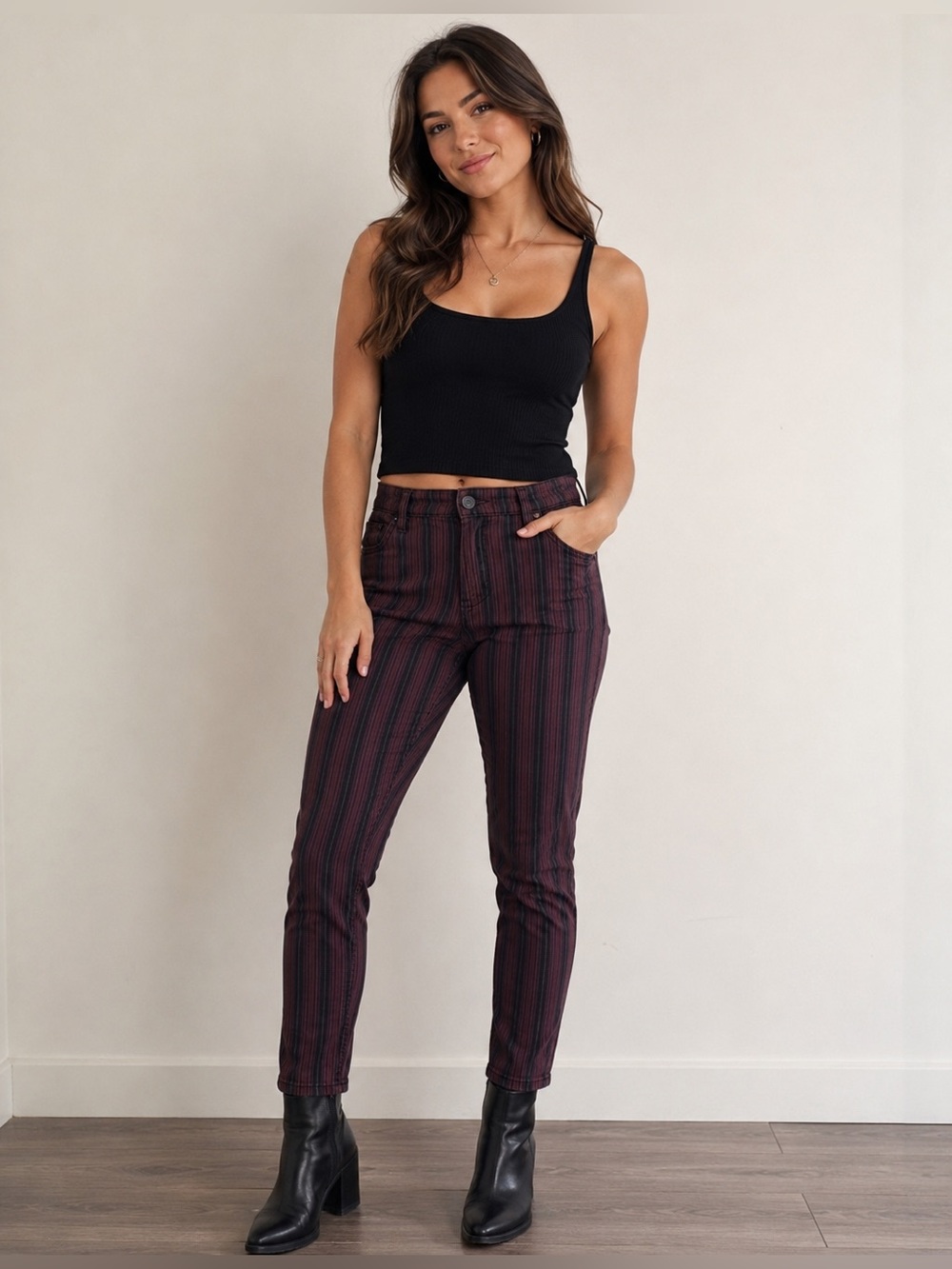 Kut from the Kloth Multicolor Striped Skinny Jeans